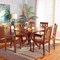 Baxton Studio Liese Modern and Contemporary Transitional Walnut Brown Finished Wood 7-Piece Dining Set 178-11383-10893-Zoro - alternate 2